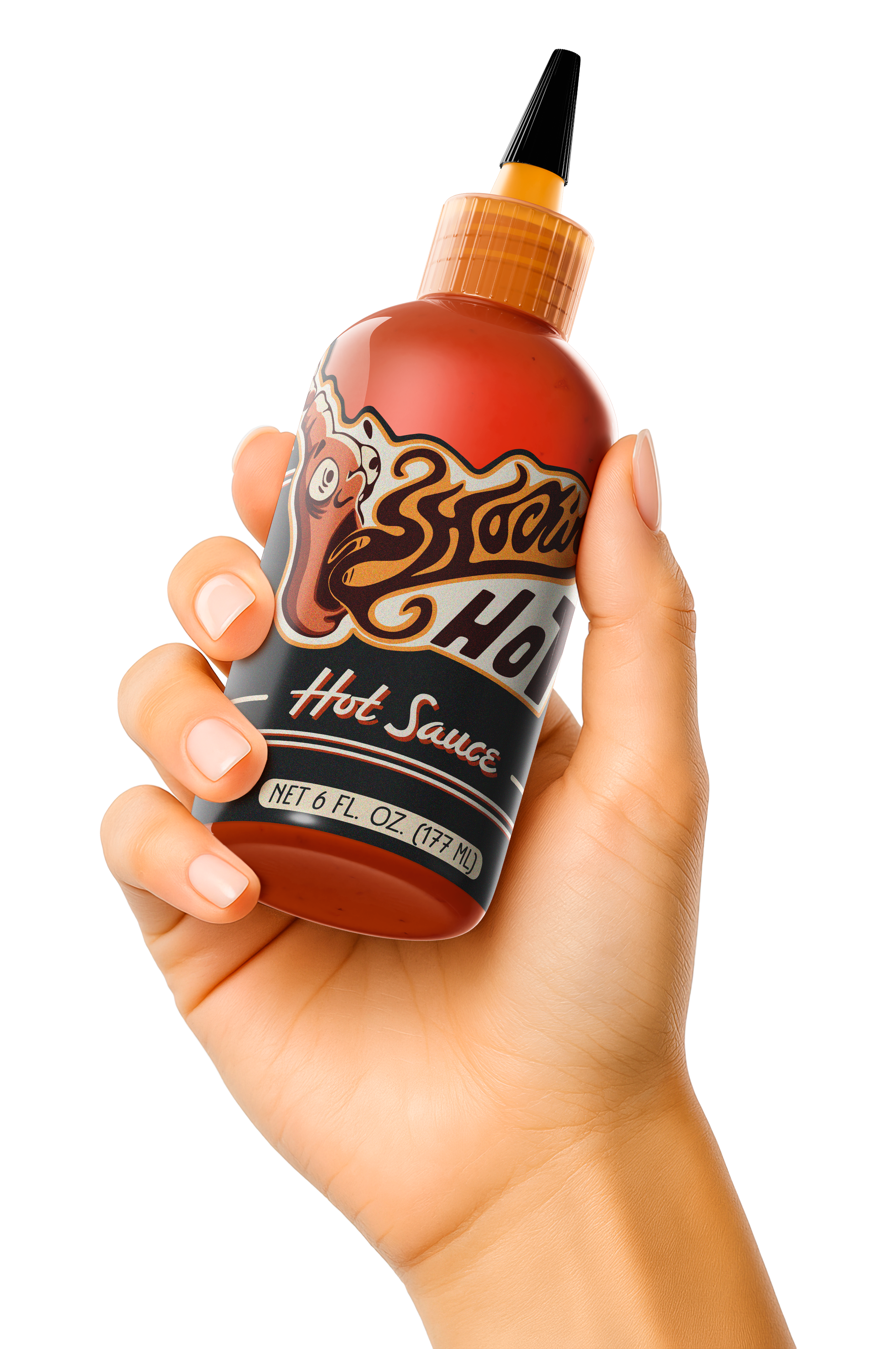 Shockingly Hot Sauce Packaging Mockup
